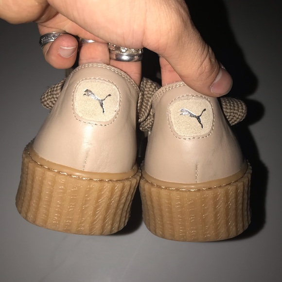 Fenty Puma Bandana Bow Leather Creeper Flats - Picture 5 of 6